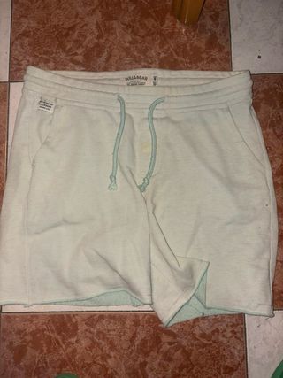 Pull&Bear Pantalón Corto Chandal Verde Menta S