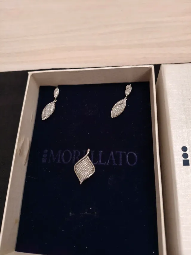 Conjunto de Plata Morellato Pendientes, Anillo y C