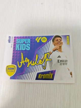 Cromo Arda Guler Real Madrid Super Kids firmado 