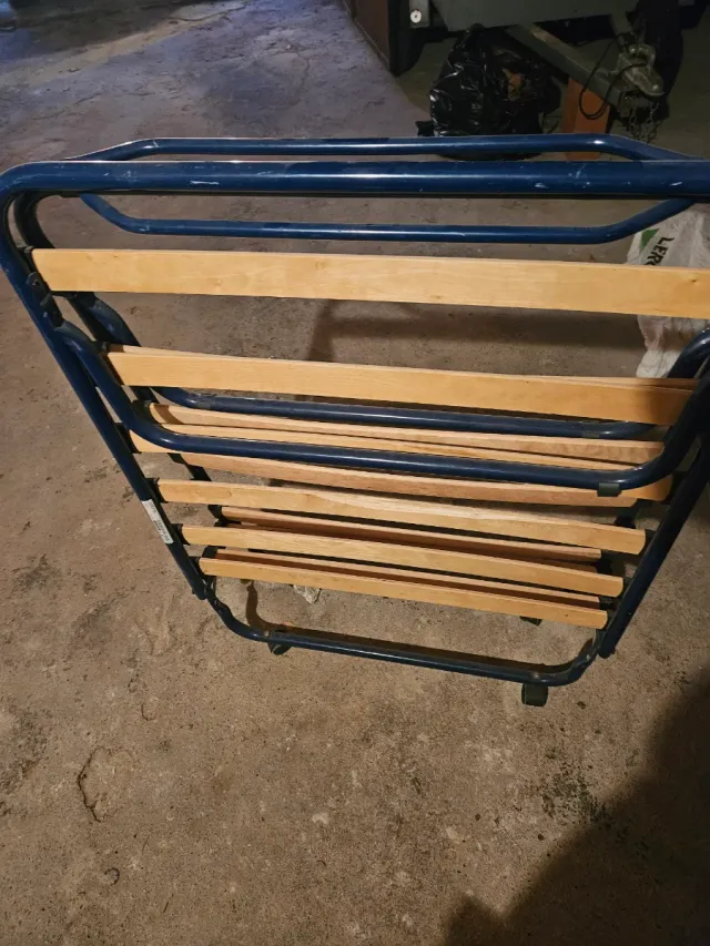 Cama Plegable 90cm Metal y Madera