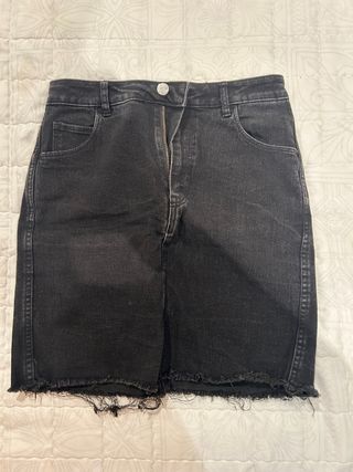 Falda corta negra &DENIM.