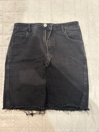 Falda corta negra &DENIM.