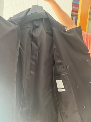 Gabardina Mango Negra Talla XL