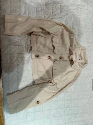 Chaqueta crema mujer