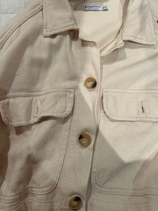 Chaqueta crema mujer