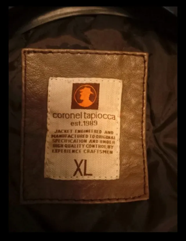 Chaqueta de Piel Marrón Coronel Tapioca