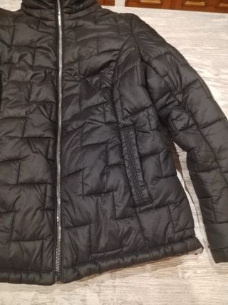 Abrigo reversible mujer negro