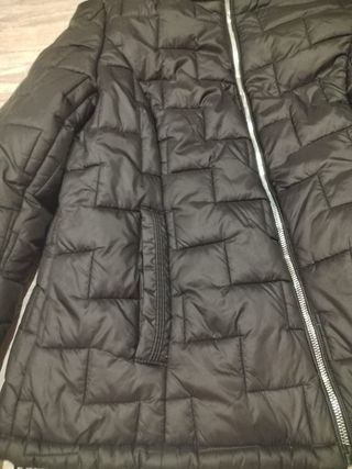 Abrigo reversible mujer negro