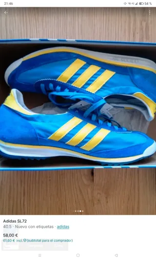 Adidas SL72 Azul y Amarillo