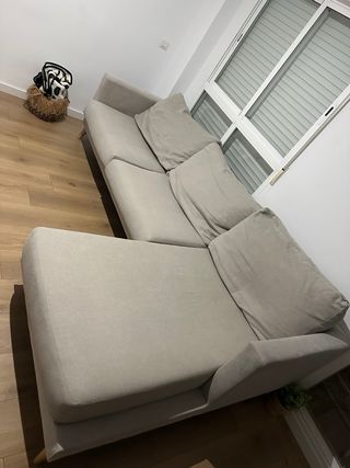 Sofá Chaise Longue Banak Beige/Gris