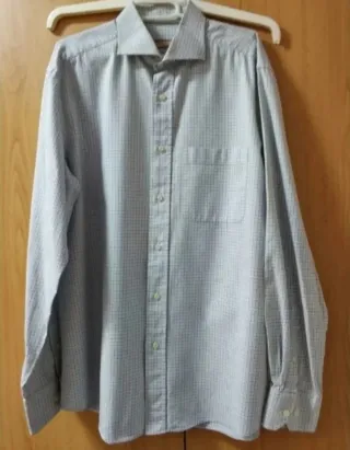 Camisa Emidio Tucci Cuadros Azul Blanco