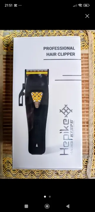 Kliper máquina profesional para cabello con luz.