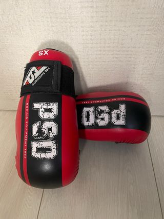 Guantes Boxeo PSD Talla XS Rojo/Negro