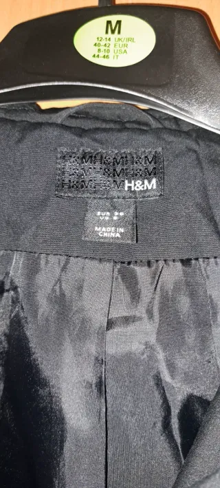 Parka negra talla M