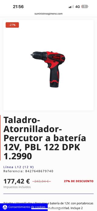 Atornillador percutor a batería Stayer