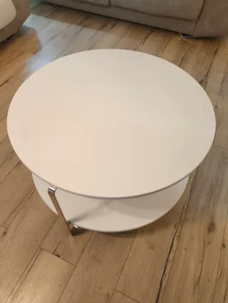 Mesa de centro redonda blanca