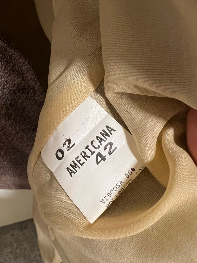 Americana Talla 42 Beige/Marrón