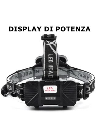 torcia frontale 5 led lampada da testa 