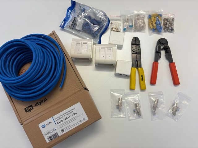 Kit Montaje Cable Ethernet Cat. 8 hb-digital