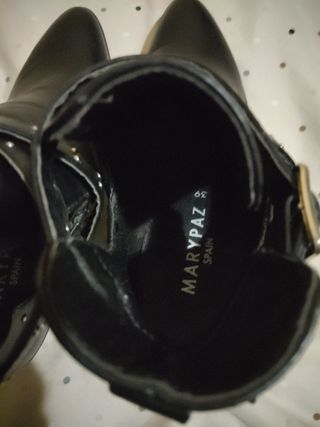 Botines de piel negros MARYPAZ, talla 39