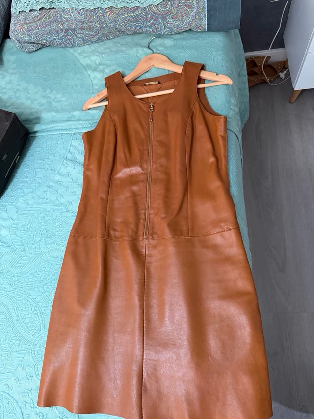 Chaqueta Massimo Dutti Marrón Piel