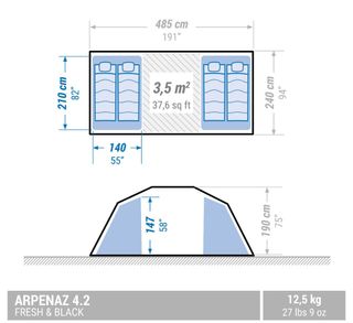 Tienda de campaña Arpenaz 4.2