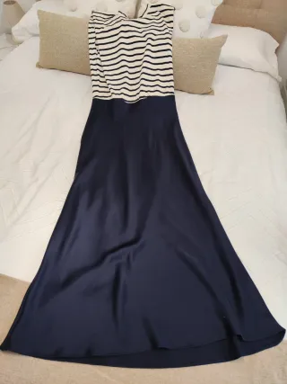 Vestido Zara Rayas Azul Marino