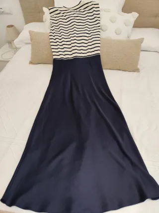 Vestido Zara Rayas Azul Marino