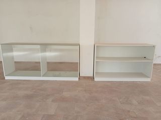 Banconi vetrina aziendale in legno e vetro