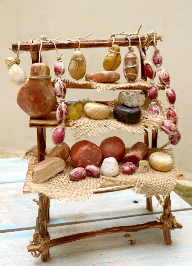 Bancarella presepe macellaio