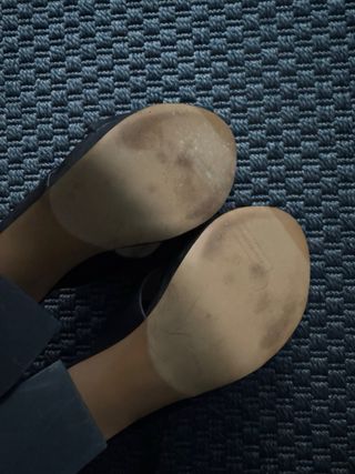 Sandalias Stradivarius tacón plataforma negras