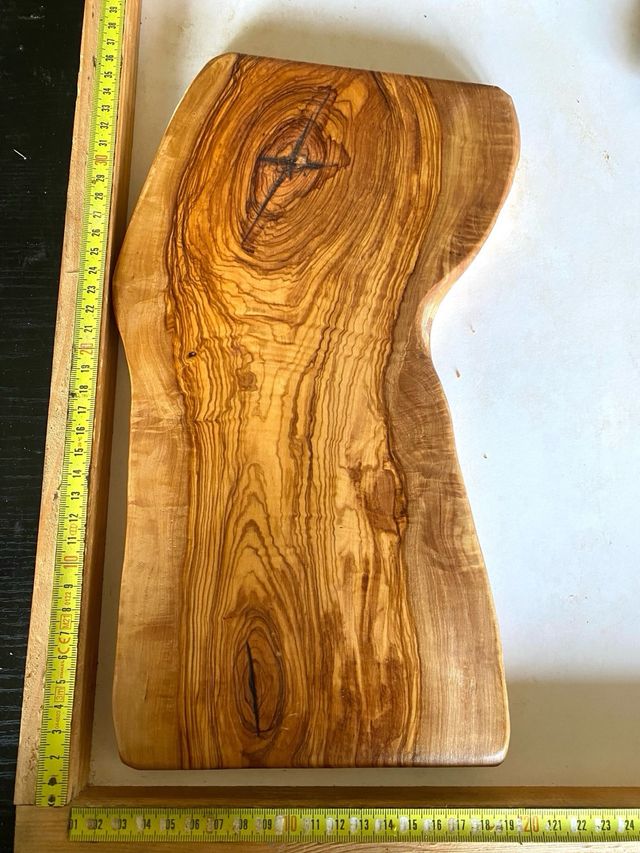 Tabla cortar madera de olivo artesanal
