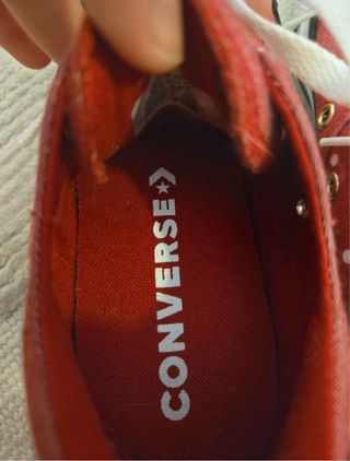 Zapatillas Converse Mujer Rojas Lunares