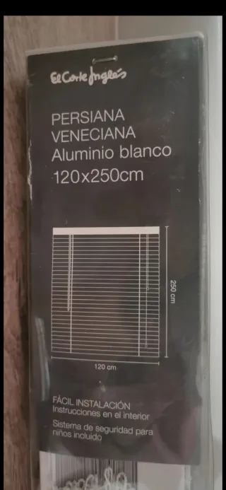 Persiana Veneciana Aluminio Blanco 120x250cm