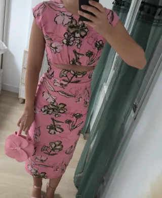 Bolso rosa flor
