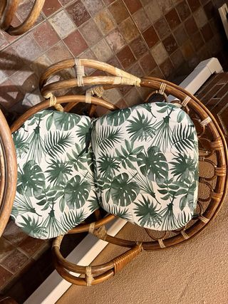 Conjunto de jardín ratán y cristal