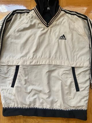 Sudadera cortavientos Adidas vintage reversible 