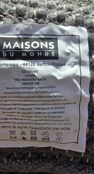 Alfombra negra gris Industry