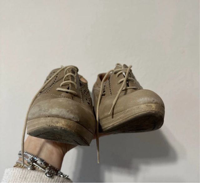 Francesine Nerogiardini marroni con tacco