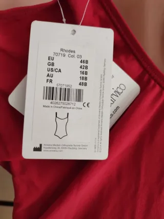 Bañador Amoena Rhodes 46B Rojo