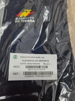 Sudadera deporte ET Talla L