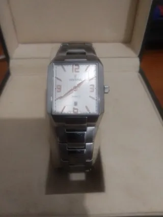 Reloj Festina Cuadrado Mujer Plata/Blanco
