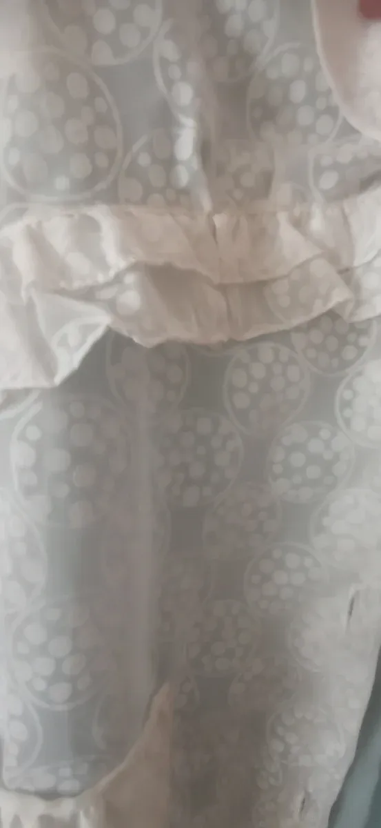 Conjunto Vintage Bata y  2 Camisones Blanco y Azul