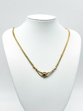 Gargantilla de dama con piedra de oro 18k