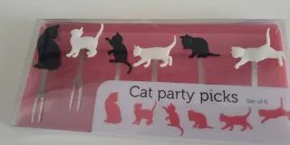 Set 6 forchettine aperitivo gattini