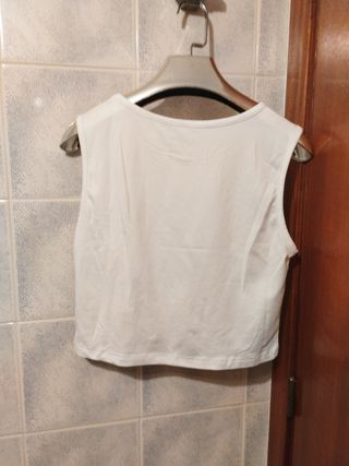 Camiseta tirantes S con estampado leopardo