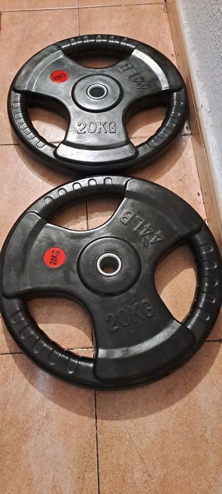 PESAS 2 DISCOS DE 20KG DE 30MM