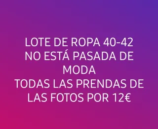 Lote Ropa Mujer Talla 40-42