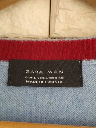 Jersey Zara rombos de pico talla L