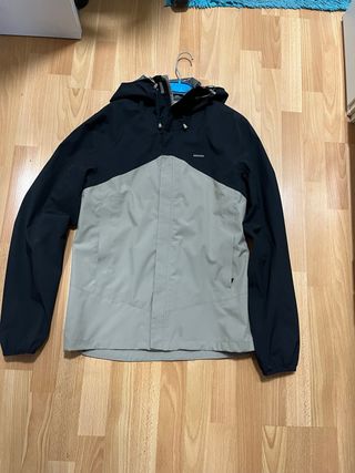 Cortavientos impermeable Quechua negro/caqui